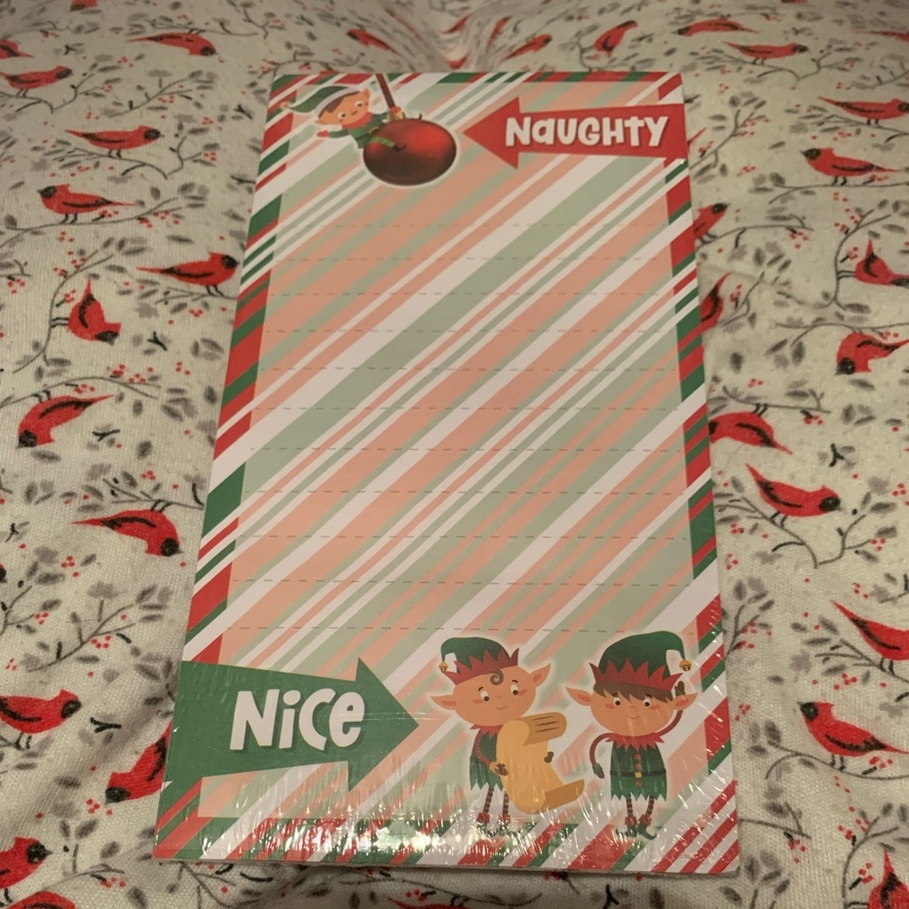 Note Pad Naughty or Nice List Shopping List Magnetic  NEW